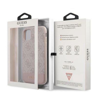 8. Etui Guess 4G Stripe Collection na iPhone 11 / Xr 6,1" - różowe
