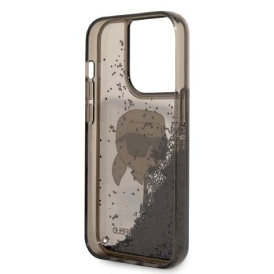 7. Etui Karl Lagerfeld Glitter Karl's Head na iPhone 14 Pro Max - czarne