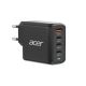 2. Acer 100W PD GaN Charger, 3 x USB C and 1 x USB A, EU Plug, 100W USB-C cable, Black, Retail Pack