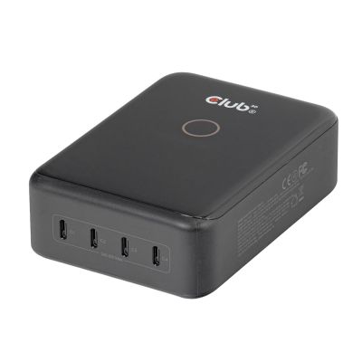 11. CLUB3D Stacja ładowania CAC-1933 z 4 portami USB-C® 240 W GaN PD 3.1 + PPS + wyświetlacz LED