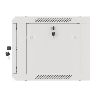 10. LANBERG SZAFA WISZĄCA RACK 19" 6U 600X450 DRZWI METALOWE SZARA (FLAT PACK) WF01-6406-00S