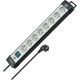 Brennenstuhl 1951580101 Regleta, 230 V, Negro y Gris Claro, 49 cm rozgałęziacz 5 m 8 x gniazdo sieciowe Wewnętrzna Czarny, Jasnozielony