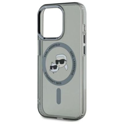 6. Karl Lagerfeld KLHMP15XHLSKCK iPhone 15   Pro Max 6.7" czarny/black hardcase IML Metal Karl&Choupette Head MagSafe