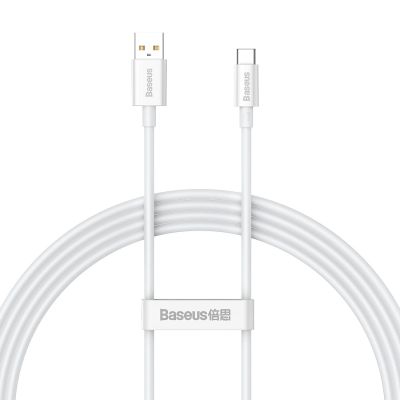 Kabel Baseus Superior Series USB-A - USB-C 100W 1,5m - biały