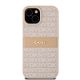 9. Etui DKNY Leather Mono Stripe & Metal Logo na iPhone 15 / 14 / 13 - różowe