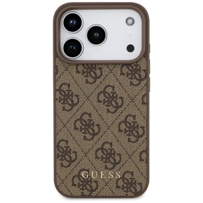 3. Etui Guess 4G Classic na iPhone 17 Pro - brązowe