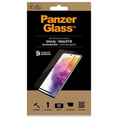 8. Szkło hartowane PanzerGlass E2E Regular na Samsung Galaxy A73 - z czarną ramką