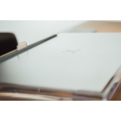 11. BakkerElkhuizen FlexDesk 640 deska z klipsem na dokumenty Plastik, Guma, Stal Jasny Szary, Przezroczysty