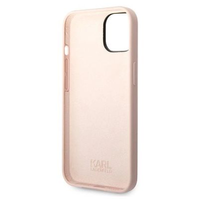 7. Etui Karl Lagerfeld Silicone Karl's Head na iPhone 14 Plus - różowe