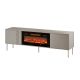 5. Szafka RTV EF + kominek czarny TRESSE 180x40x54,5 kaszmir mat