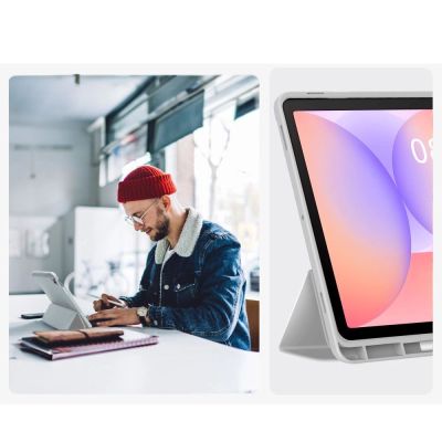 8. Etui Tech-Protect SmartCase Pen na Samsung Galaxy Tab S9 11.0 / S9 FE / S10 FE / S10 Lite 10.9 X710 / X716B / X510 / X516B / X520 / X526 / X400 / X406B - szare