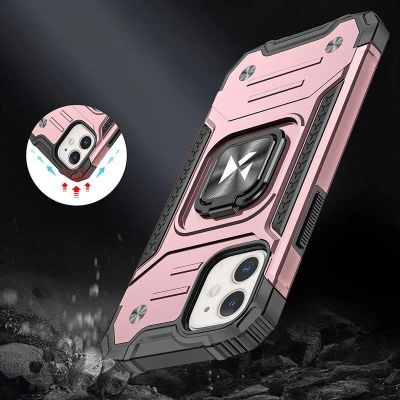 7. Wozinsky Ring Armor etui iPhone 14 Plus pancerny pokrowiec uchwyt magnetyczny ring złote