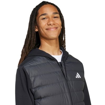 18. Kurtka męska adidas Essentials Climawarm Hybrid Down Hooded czarna KA5251