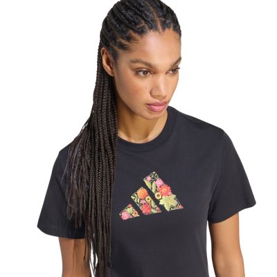 4. Koszulka damska adidas Floral Regular Graphic czarna KT2766
