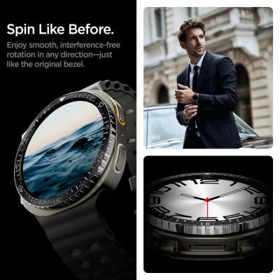 13. Nakładka Spigen Bezel Tune Diver na Samsung Galaxy Watch 8 44 mm - czarna