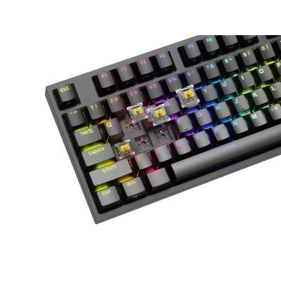 12. GENESIS Thor 404 TKL klawiatura Gaming USB QWERTY Amerykański międzynarodowy Czarny