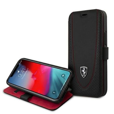 6. Etui Ferrari Off Track Perforated na iPhone 12 mini - czarne