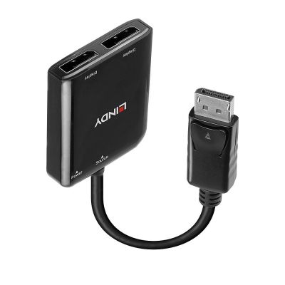 2. Lindy 38430 huby i koncentratory DisplayPort 21600 Mbit/s Czarny