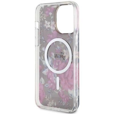 7. Etui Guess Flower MagSafe na iPhone 14 Pro Max - zielone