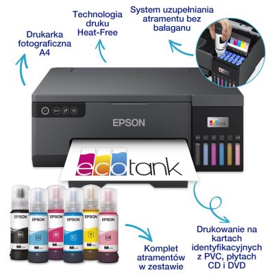 10. Epson EcoTank L8050 Drukarka atramentowa 25 str./min