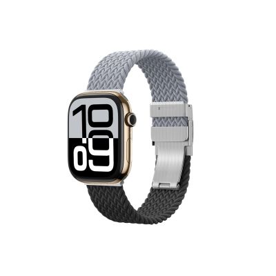 3. Zestaw 2 pasków AMAZINGTHING Blend Band do Apple Watch 45 / 46 / 49 mm - szaro-czarny / szary