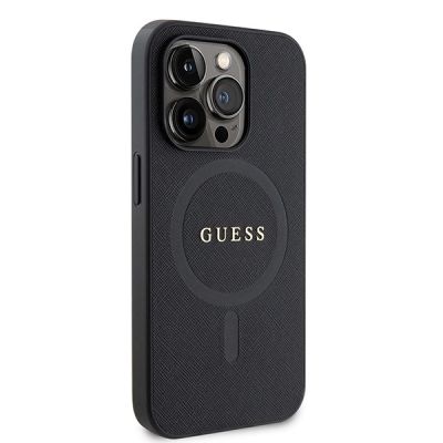 4. Etui Guess Saffiano MagSafe do iPhone 15 Pro Max - czarne