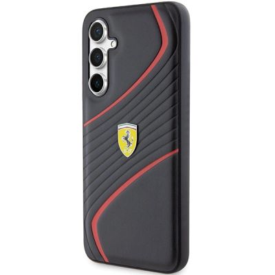 2. Etui Ferrari Twist Metal Logo na Samsung Galaxy S23 FE - czarne