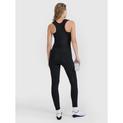 4. Legginsy rowerowe z żelowo-piankową wkładką i szelkami damskie 4F 4FWSS25TFTIF331-20S