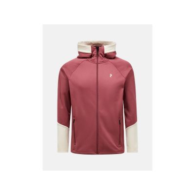 Bluza męska PEAK PERFORMANCE M Rider Essentials Midlayer Zip Hood kolor czerwony