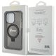 8. Etui Guess Ring Stand Script Glitter MagSafe na iPhone 15 Pro Max - czarne