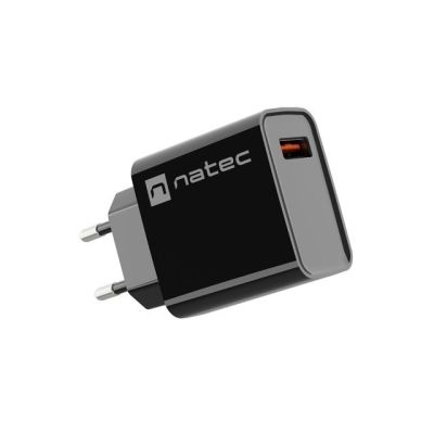 2. NATEC ŁADOWARKA SIECIOWA RIBERA USB-A 18W CZARNA NUC-2058