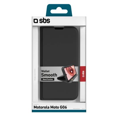 2. Etui SBS Wallet Smooth na Motorola Moto G06 z klapką - czarne