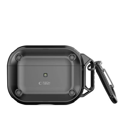 4. Etui Tech-Protect Rough Hook z karabińczykiem na Apple AirPods Pro 1 / 2 - czarny