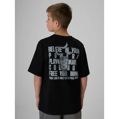 2. T-shirt loose z nadrukiem chłopięcy 4FJRSS26TTSHM4276-20S
