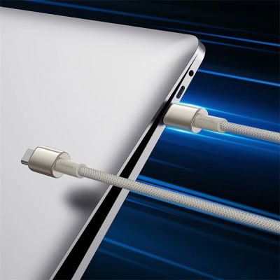 5. Kabel Baseus Tungsten Gold USB-C / USB-C 100W 1m - złoty