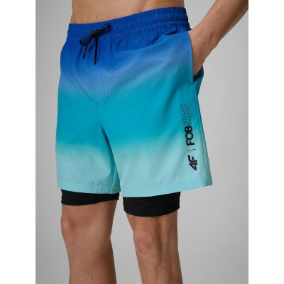 5. Spodenki plażowe boardshorty z filtrem UPF50+ męskie 4F 4FRSS26UBDSM257-36S
