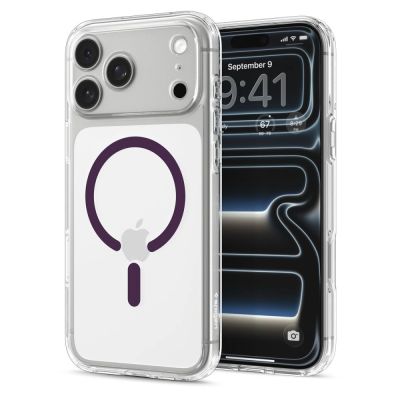 2. Etui Spigen Ultra Hybrid Mag MagSafe na iPhone 18 Pro / 17 Pro - przezroczysto-burgundowe