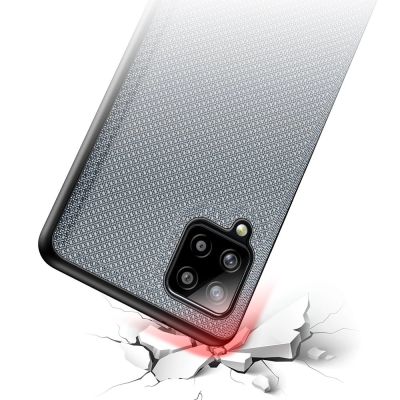 4. Dux Ducis Fino etui pokrowiec pokryty nylonowym materiałem Samsung Galaxy A42 5G szary