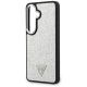 6. Etui Guess Fixed Glitter Triangle MagSafe na Samsung Galaxy S26+ - srebrne
