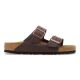 12. Klapki damskie/męskie brązowe Birkenstock Arizona Nubuk Habana narrow wąskie (52533)