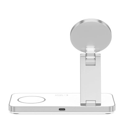 6. Ładowarka indukcyjna Tech-Protect QI15W-A47 MagSafe 3w1 + kabel USB-C - biała