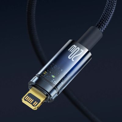17. Kabel Baseus CATS000003 Lightning - USB-C 20W 480Mb/s 1m - niebieski