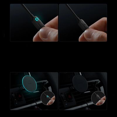 13. Ładowarka indukcyjna do samochodu MagSafe 15W USB C 25W Baseus CW01 - czarna