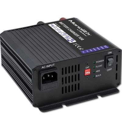 14. QOLTEC ŁADOWARKA DO AKUMULATORÓW MONOLITH LIFEPO4 AGM GEL SLA | 10A | 12V