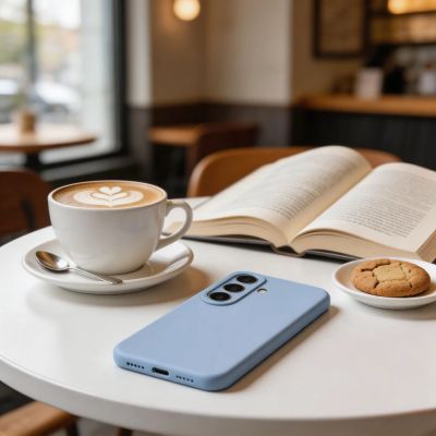 5. Etui Tech-Protect Silicone MagSafe na Samsung Galaxy S26 - niebieskie