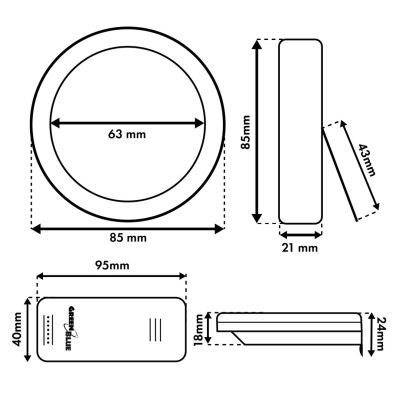 12. GREENBLUE BEZPRZEWODOWA STACJA POGODY, TEMPERATURA IN/OUT, ZEGAR, DO WYBORU °C / °F, ZASIĘG DO 60M GB162