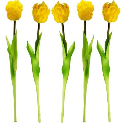 21. TULIPAN ŻÓŁTY 38CM JAK ŻYWY DEKORACJA WIOSENNA