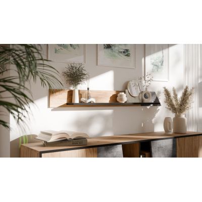 2. Półka OVO 130x20xH15 dąb/beton