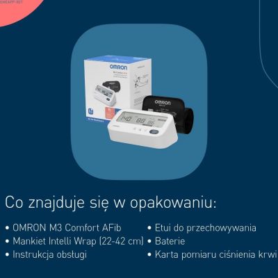 6. Ciśnieniomierz Omron M3 COMFORT AFIB + zasilacz