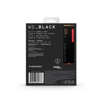 6. Dysk SSD WD Black SN850X WDS400T2X0E (4 TB ; M.2; PCIe NVMe 4.0 x4)